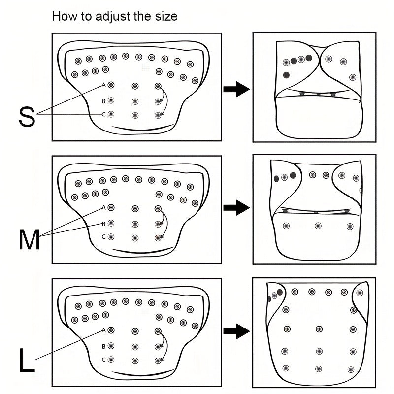 Adjustable Washable Cloth Diaper for Baby Boys & Girls