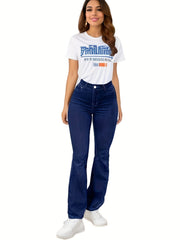 Women's Plus High Rise Flared Leg Jeans