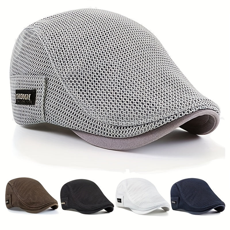 Men's Casual Beret Cotton Hat Autumn Biker Flat Hat
