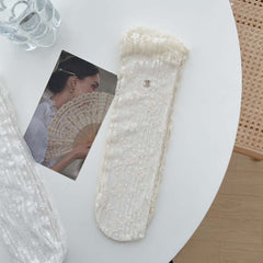 Floral Lace Mesh Socks Sweet & Lolita Sheer Stockings
