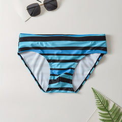 Men's Stripe Quick Dry Triangle Briefs Swimwear for Summer
