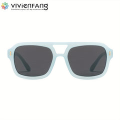 Retro Square Aviator Polarized Sunglasses For Men Lightweight UV Protection