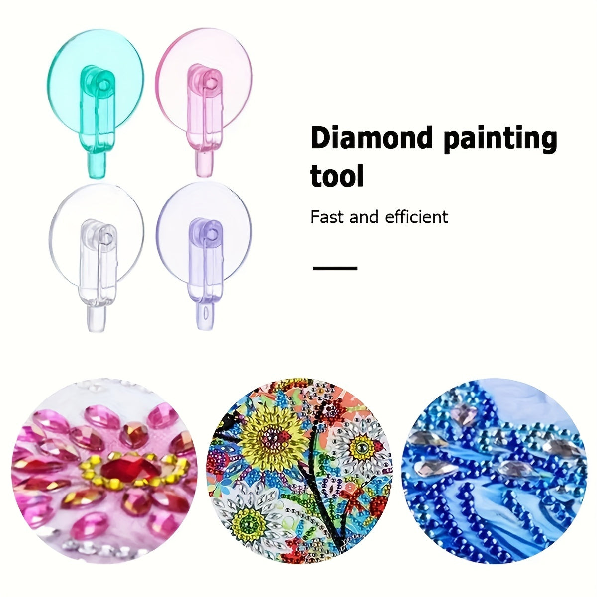 5D Diamond Painting Tools Set - Roller, Glue, Colorful Point Drill Pen