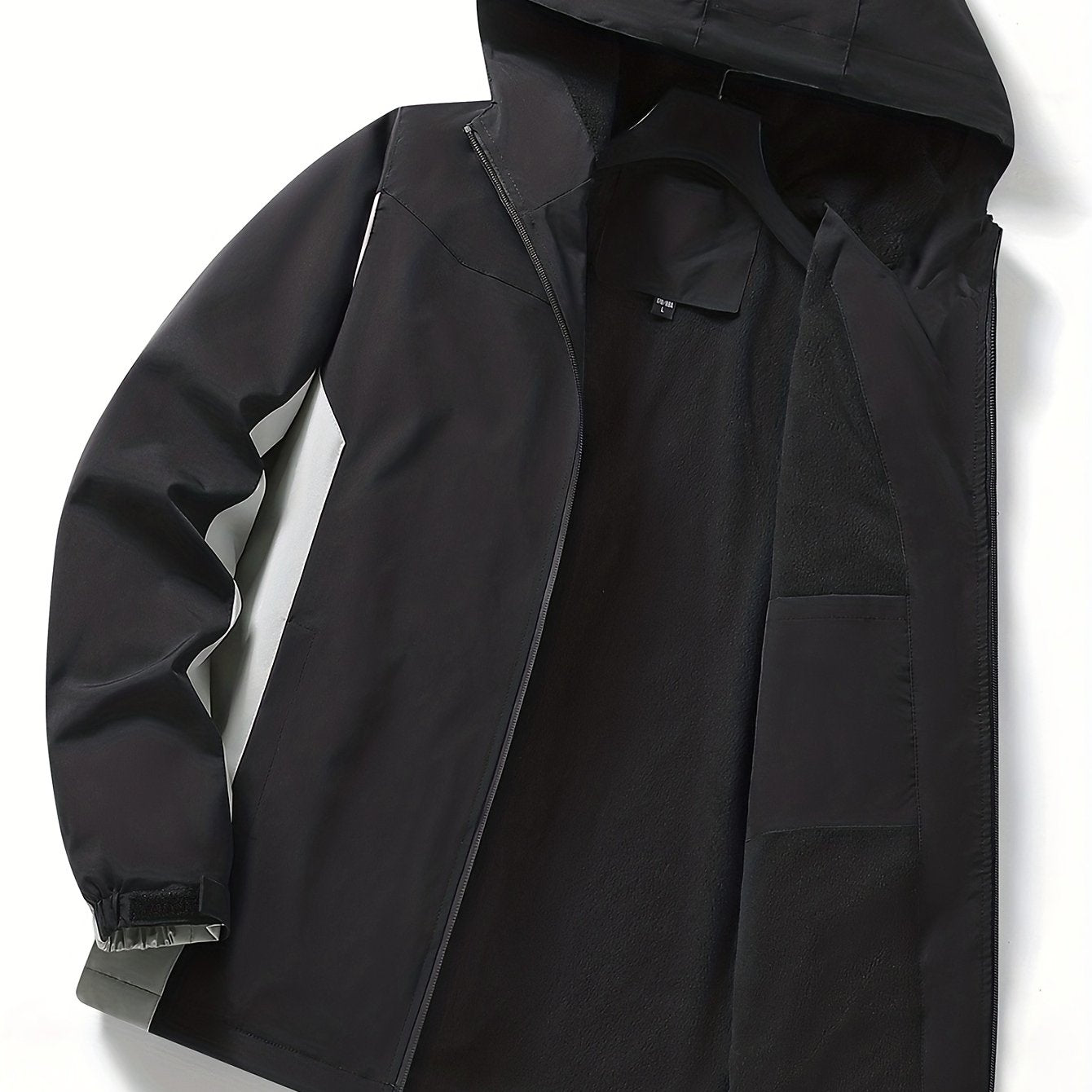 Boys Windbreaker Fleece Lined Hooded Jacket Zip Up Waterproof Coat