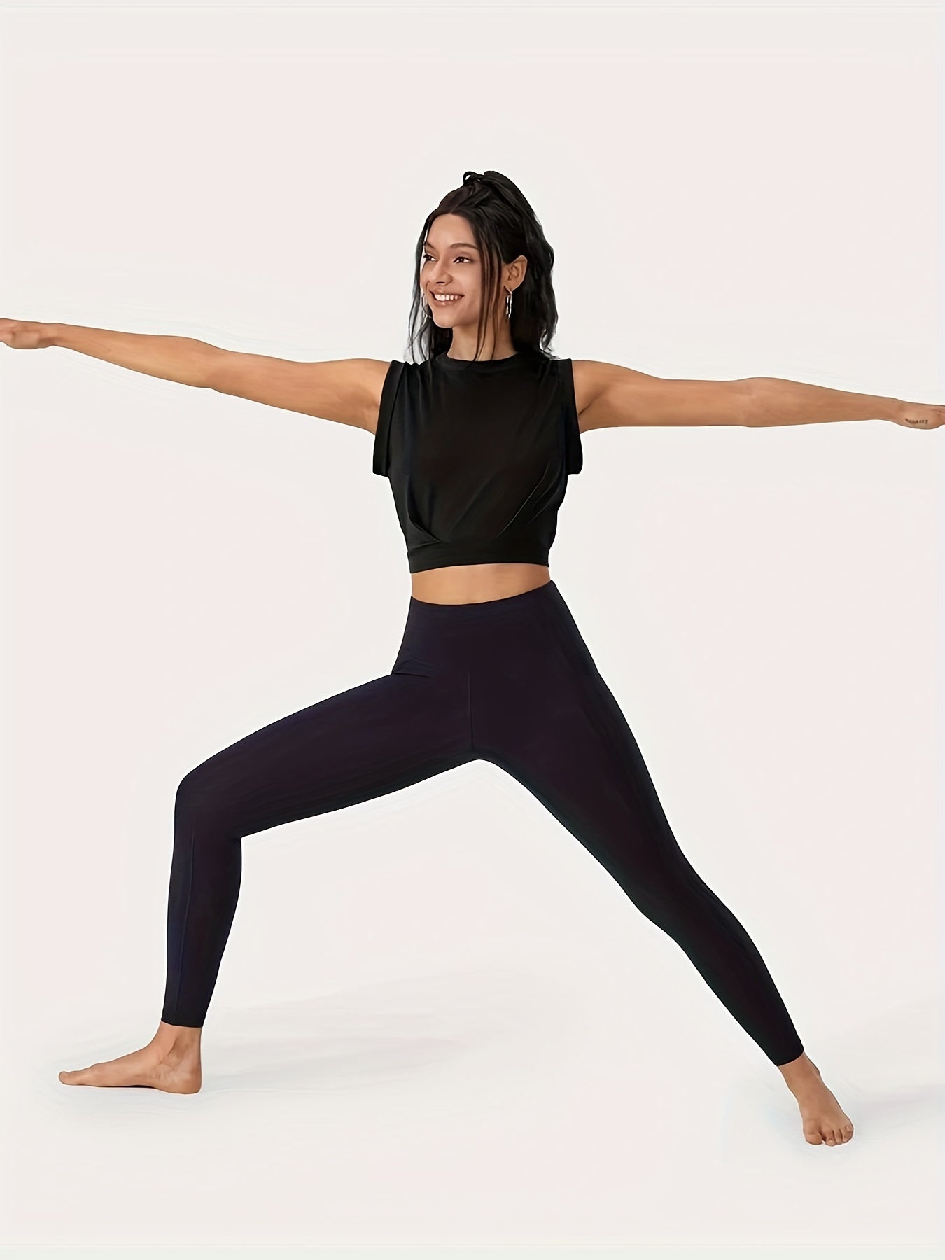 Yoga Sleeveless Crop Top Casual Running Sports Tank Top