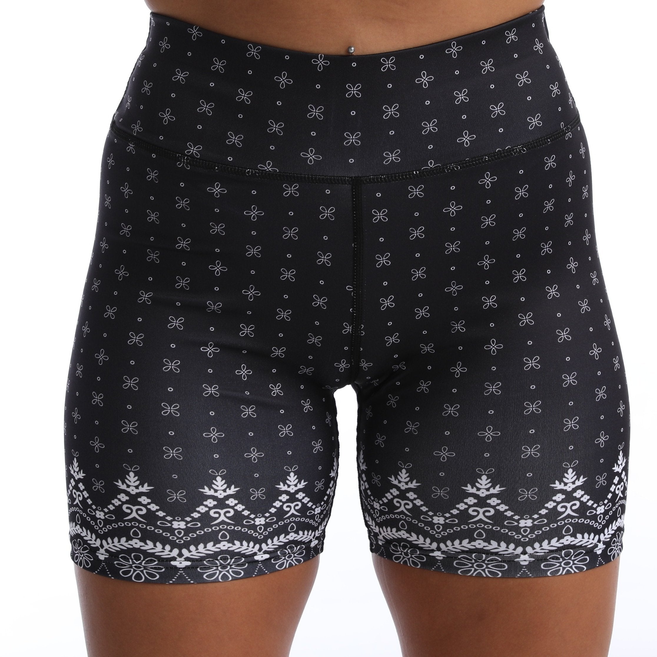 Wildflower Yoga Shorts High Waist Summer Comfy Fitness Gym Shorts