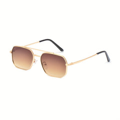 Double Beam Square Frame Men's UV Sunglasses
