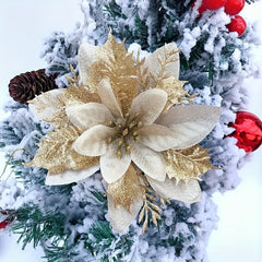 20pcs Red Flower Artificial Christmas Decoration Christmas Tree Flower