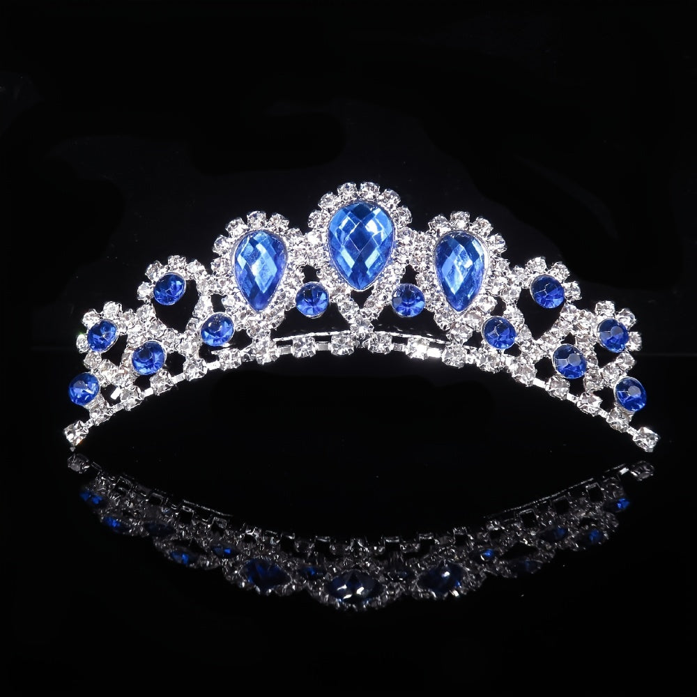 Crystal Queen Crown Birthday Tiara Prom Quinceanera Rhinestone Wedding