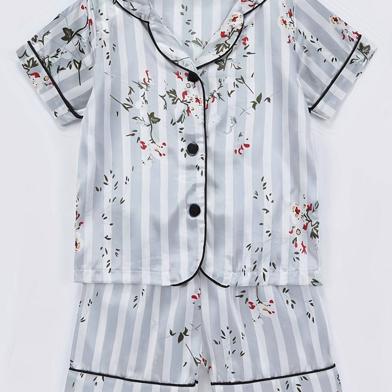 Kids Satin Pajamas Sets Girls Boys Button Down Pjs Short Sleeve Nightwear