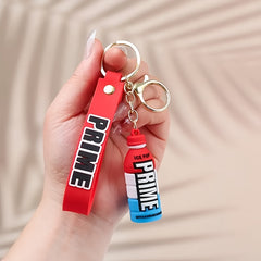 PVC Beverage Bottle Doll Key Chain, Car Keychain Pendant