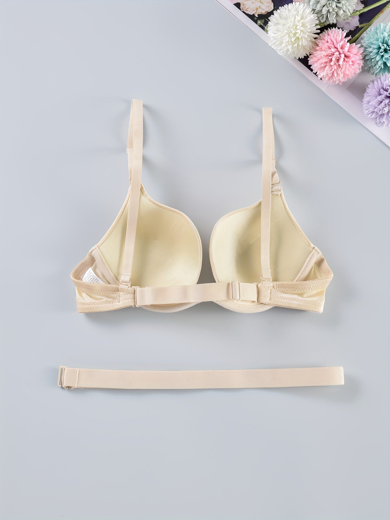 Solid Push Up Bra Comfy & Breathable Women's Lingerie