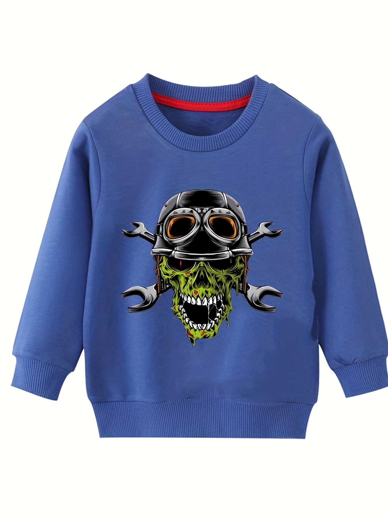 Boys' Cartoon Vehicles Print Hoodie Long Sleeve Top Pullover