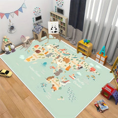 Cartoon Parking Lot Carpet Game Toys Car Play Mat Bedroom Bedside