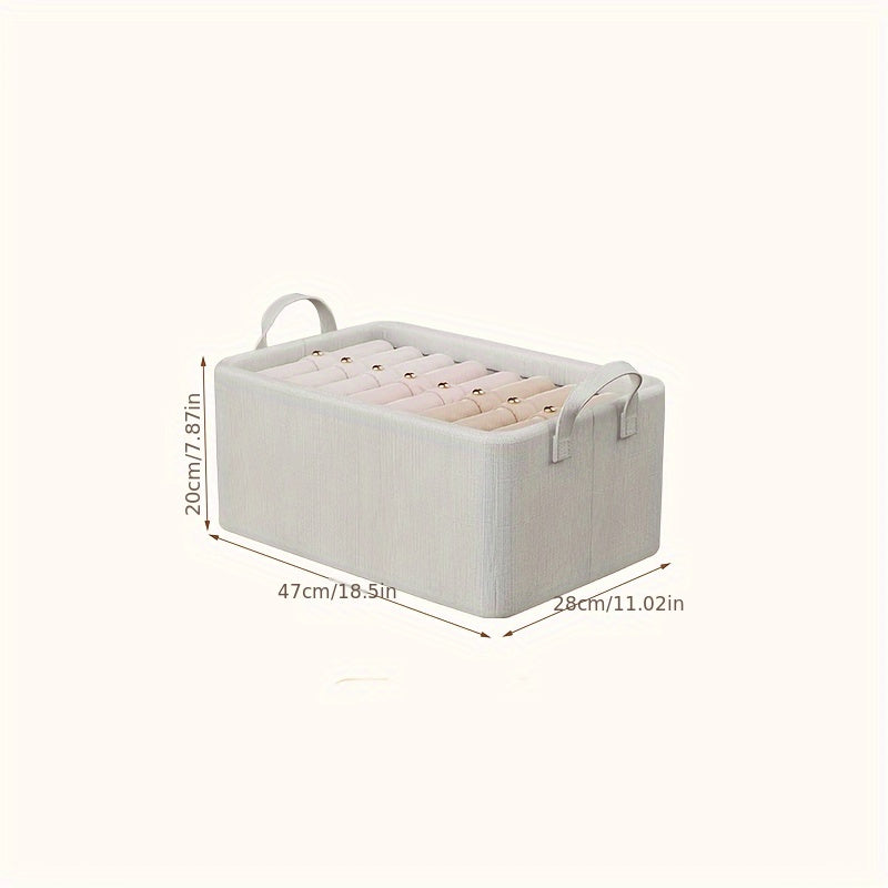Collapsible Storage Box With Handles - Washable Closet Organizer