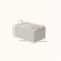 Collapsible Storage Box With Handles - Washable Closet Organizer
