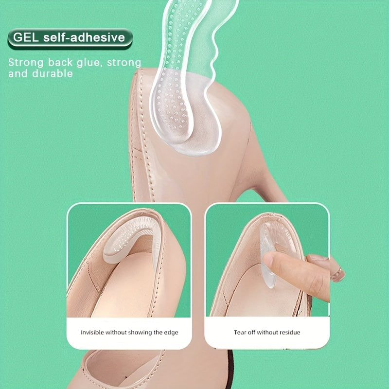 2Pcs Silicone Heel Protector Stickers Anti Wear Shoe Heel Pads