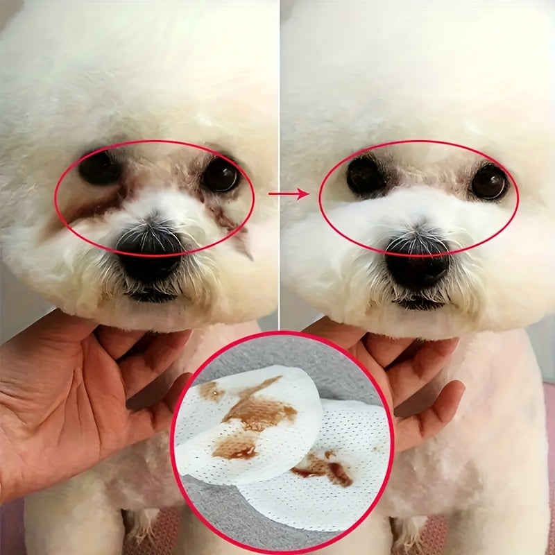 130PCS Pet Eye Wet Wipes Dog Cat Tear Stain Remover Cleaning Supplies