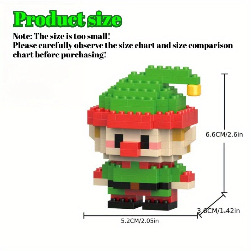 Mini Christmas Building Blocks Santa Elves Snowmen Train Characters