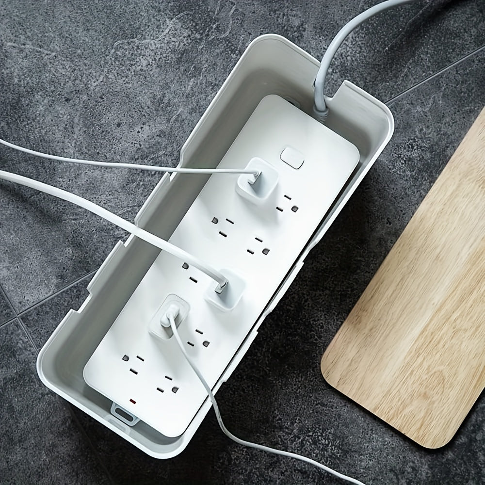 Wooden Cable Management Box Organizer