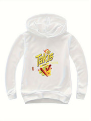 Potato Chips Print Hoodie Comfy Pullover Sweatshirt for Girls Boys