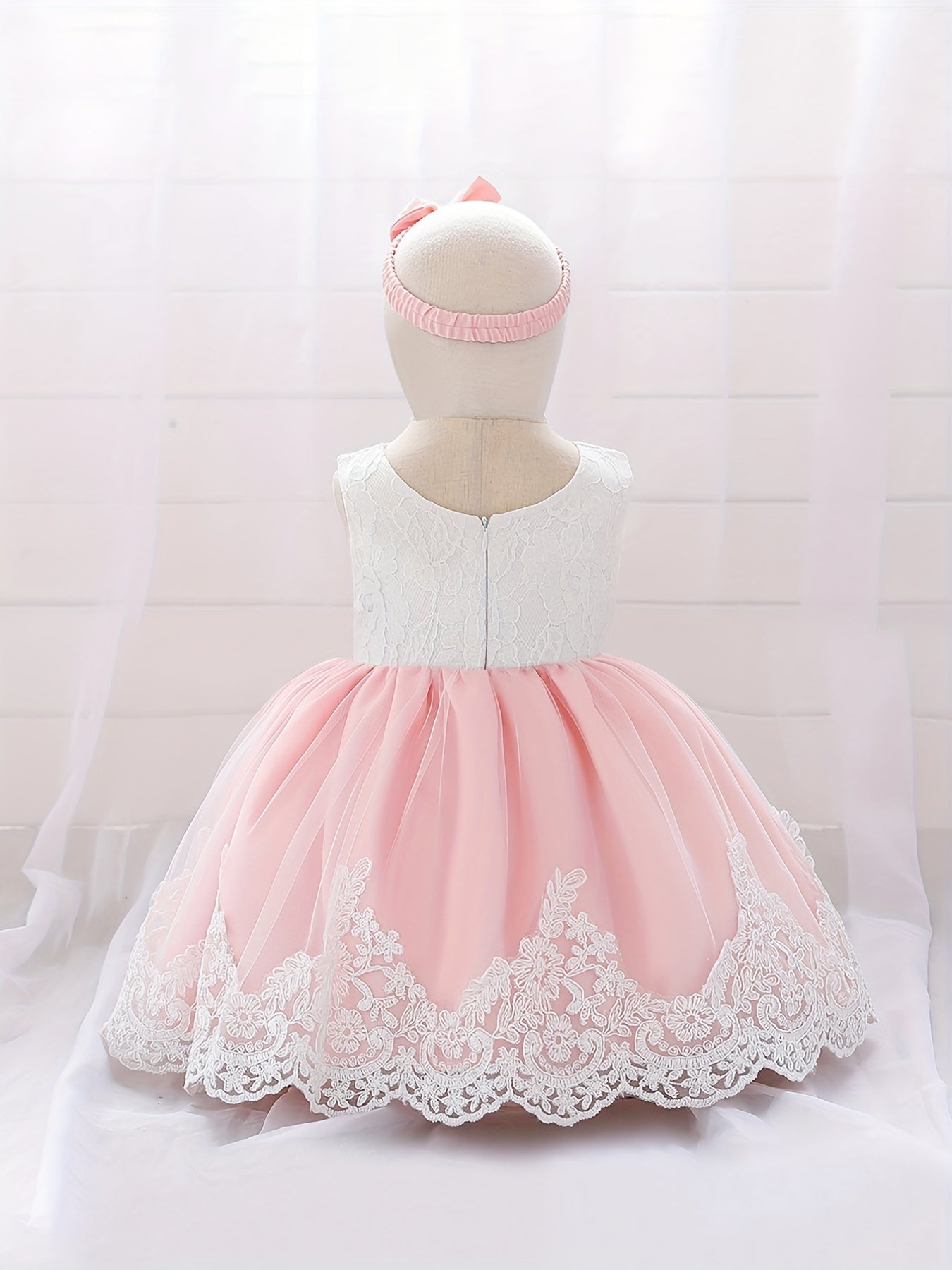 Baby's Lace Wedding Dress with Big Bow