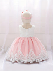 Baby's Lace Wedding Dress with Big Bow