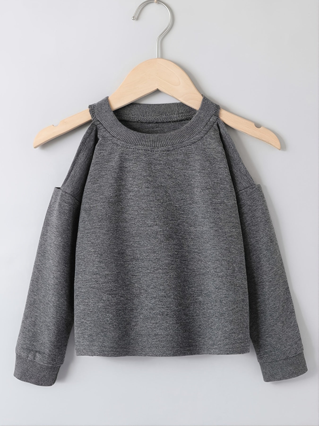 Girls Long Sleeve Off Shoulder Sweatshirt Spring Autumn