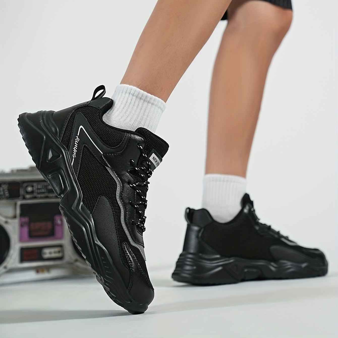 Men's Chunky Lace-Up Sneakers Dad Shoes