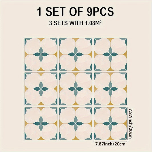 Colorful Nordic Style Non-slip Floor Stickers - Set of 9