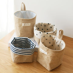 Wall Mounted Cotton And Linen Storage Bag Hanging Bag Dormitory Storage Bag