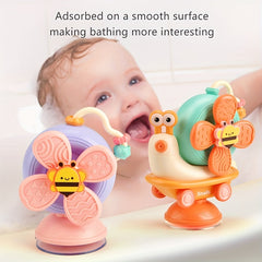 Baby Bath Toy with Suction Cup Spinning Top