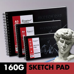 Spiral Bound Artists Sketchbook A3 A4 A5 30 Sheets 160gsm