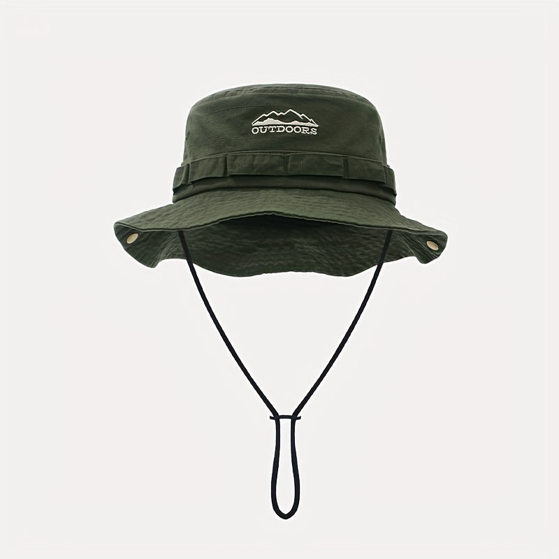Foldable Bucket Sun Hat Embroidered Boonie Hat