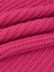 Ribbed Turtle Neck Sweater Loose Fit Pullover Jumper