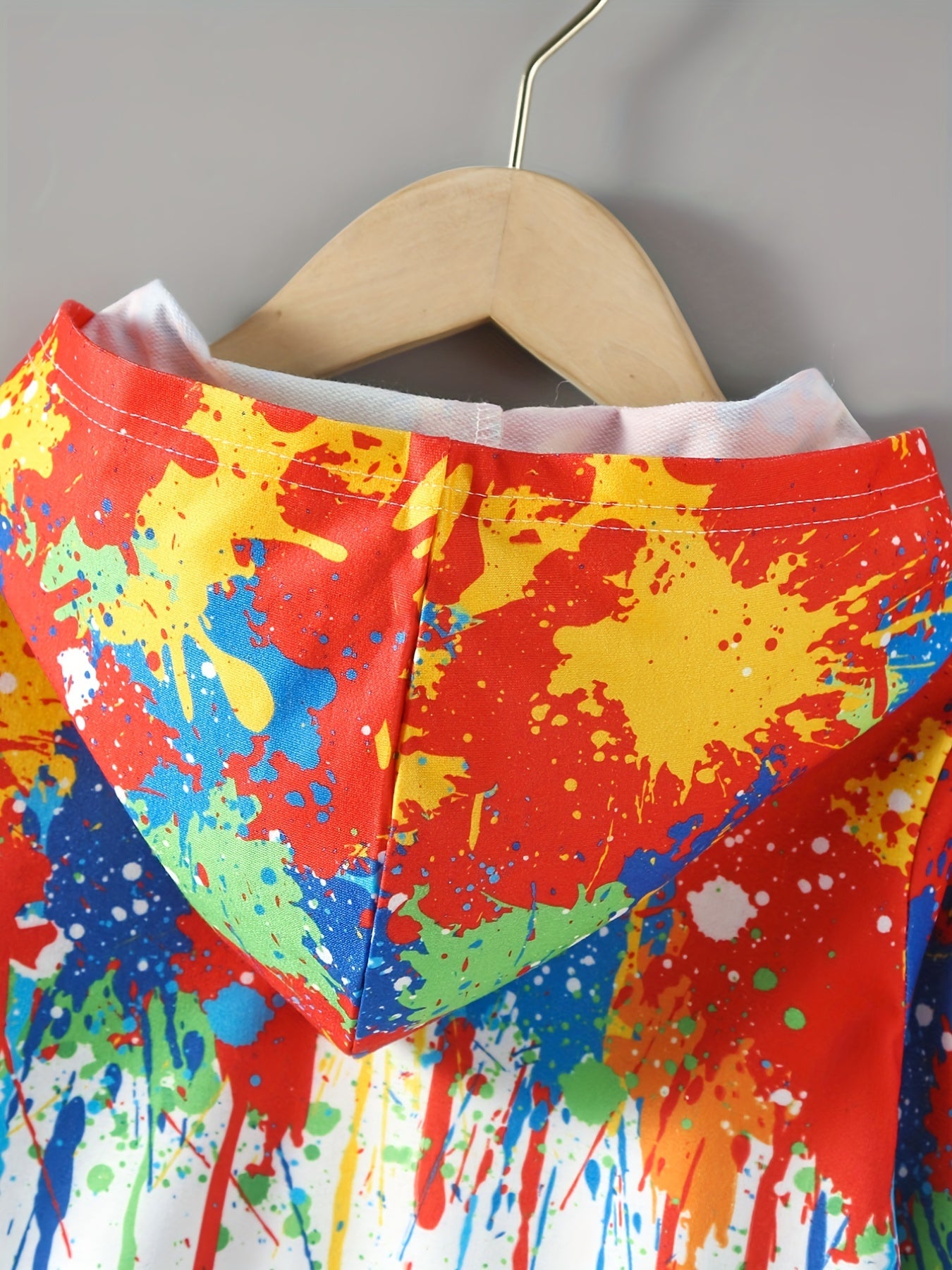 Colorful Ink Boys Hooded Sweatshirt for Spring Fall