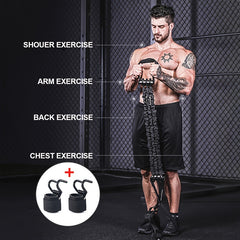 3pcs Pull Up Assist Set Elastic Strap Wrist Hooks Gym Power Training
