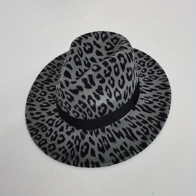 Leopard Print Jazz Hats for Men and Women