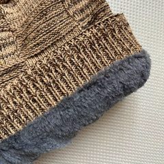 1pc Knitted Brimless Hat Plush Thicken Windproof Winter Outdoor Cycling
