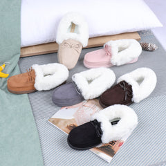 Women's Thermal Fleece Lined Loafer Shoes Slip On Footwear