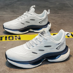 Men's Knit Running Shoes Lace Up Soft Sole Sneakers