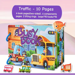 Traffic Busy Book: Shape Matching Puzzle Toy