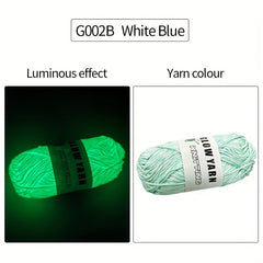 1 Skein Mixed Glow In The Dark Yarn for DIY Knitting and Crocheting