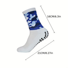 Non slip Mid Calf Socks For Football Soccer Crew Athletic Socks