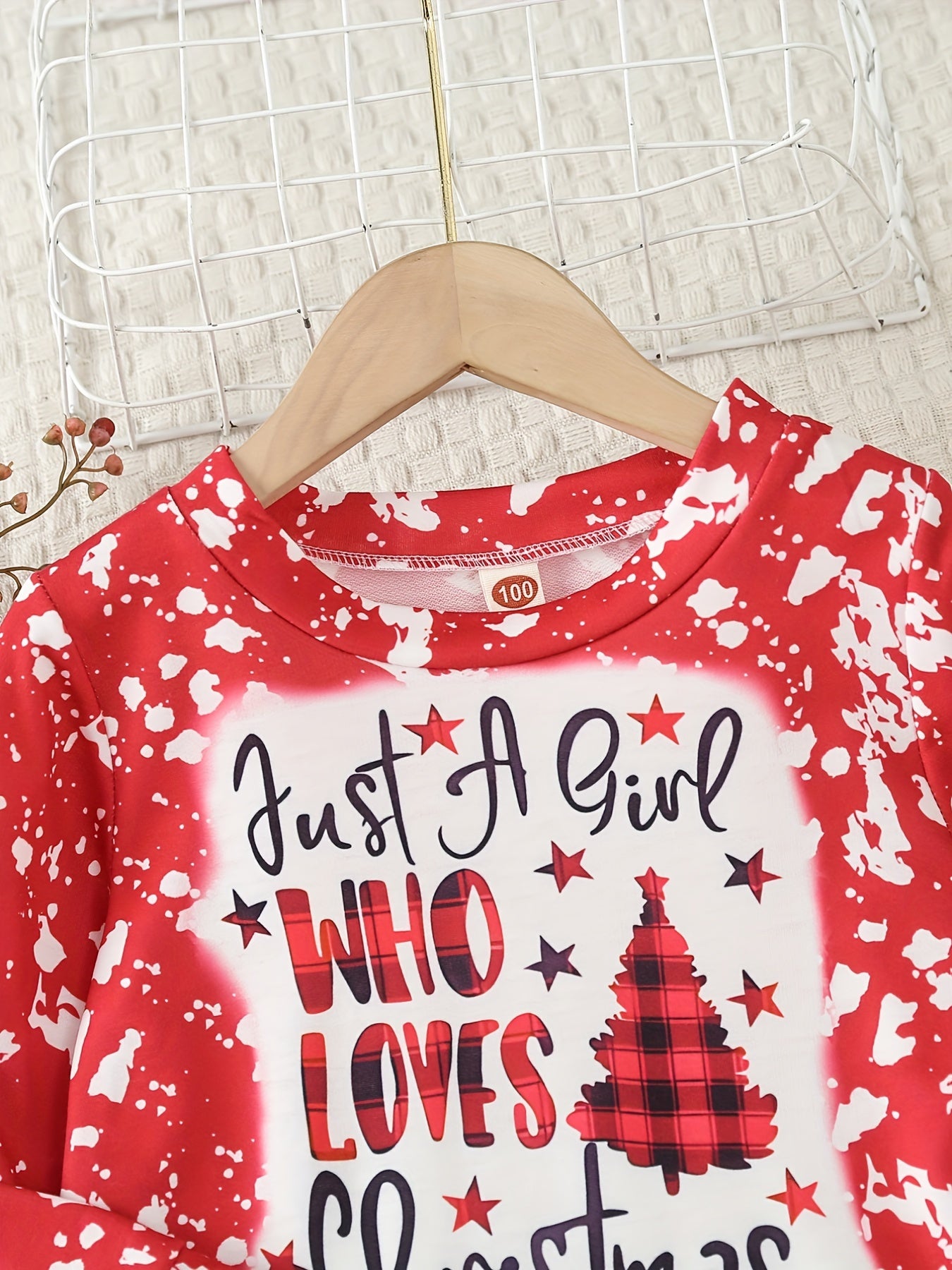 Christmas Girl Graphic Sweatshirts For Toddler Girls