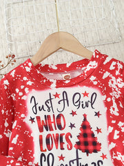 Christmas Girl Graphic Sweatshirts For Toddler Girls