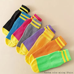 5 Pairs Boy's Non Slip Socks Block Bottom Rubber Dot Comfy Breathable Unisex