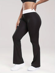 Waist Casual Sports Slim Fit Flare Leg Pants Slim Bell bottom Leggings