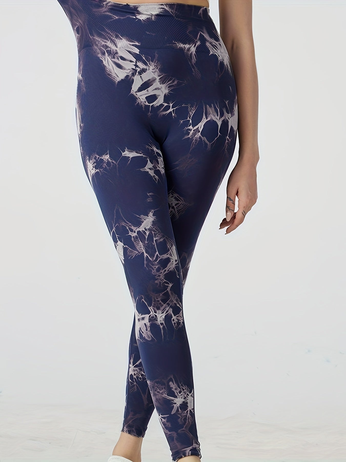 Tie Dye Yoga Leggings High Waist Stretchy Fitness Workout Gym Sports Pants