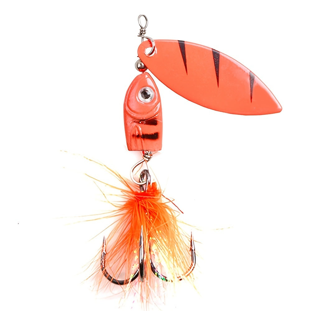 Funpesca Rotating Metal Fishing Lures Squid Artificial Bait w/ Hooks